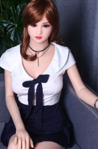 Boneka Seks Murah Silikon Penuh 165Cm Boneka Seks Ukuran Hidup Payudara Kecil Tubuh Tidak Dapat Ditiup