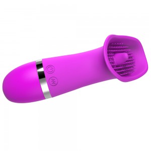 Vattentät 30 frekvens G-punkt Klitoraltunga Vibrerande Slickande Vibrator Tungamassage Masturbator