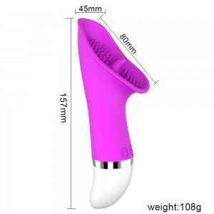 Vattentät 30 frekvens G-punkt Klitoraltunga Vibrerande Slickande Vibrator Tungamassage Masturbator